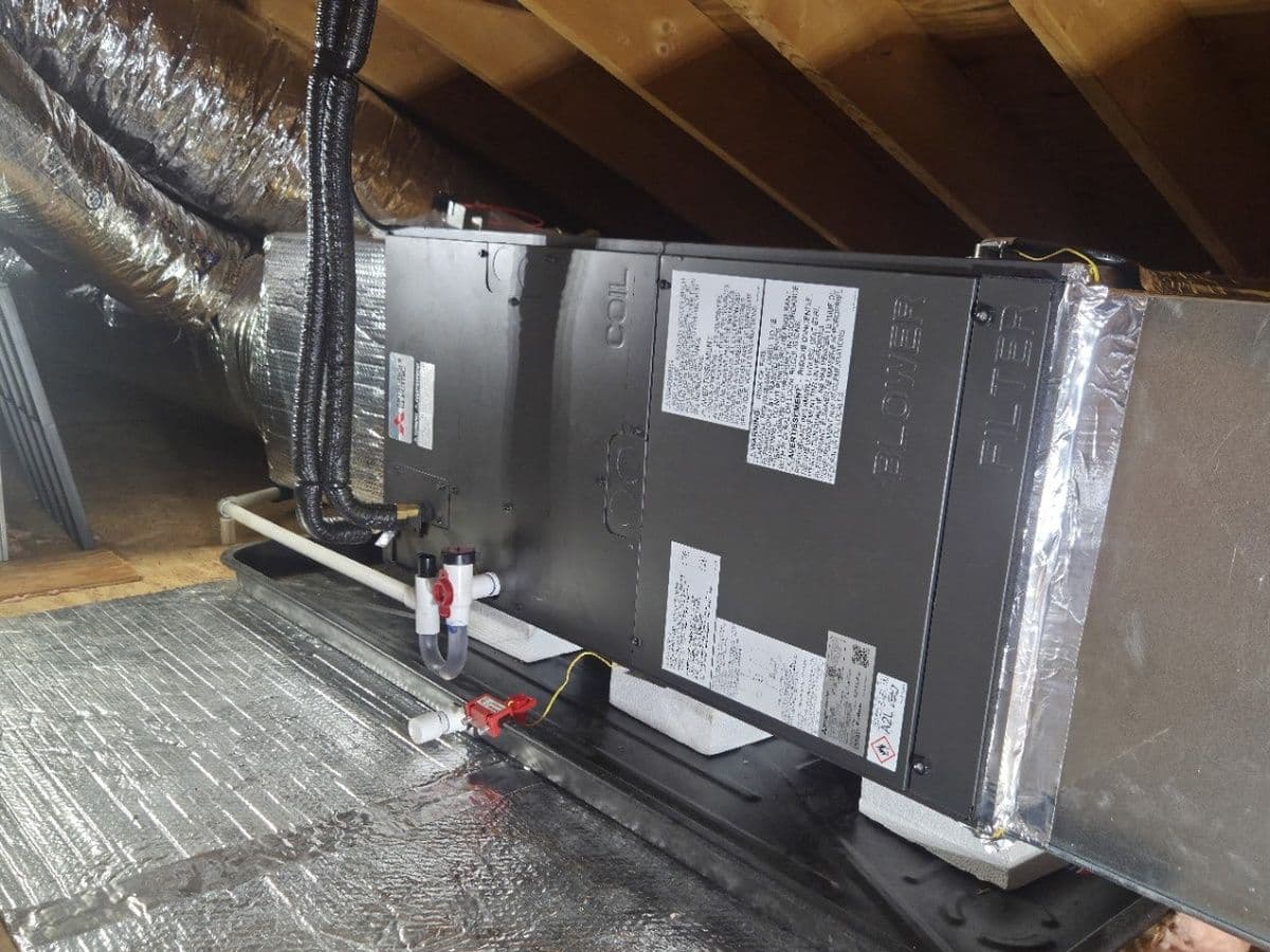 Project 2.5-Ton Mitsubishi Hyper-Heat Ducted System Install image