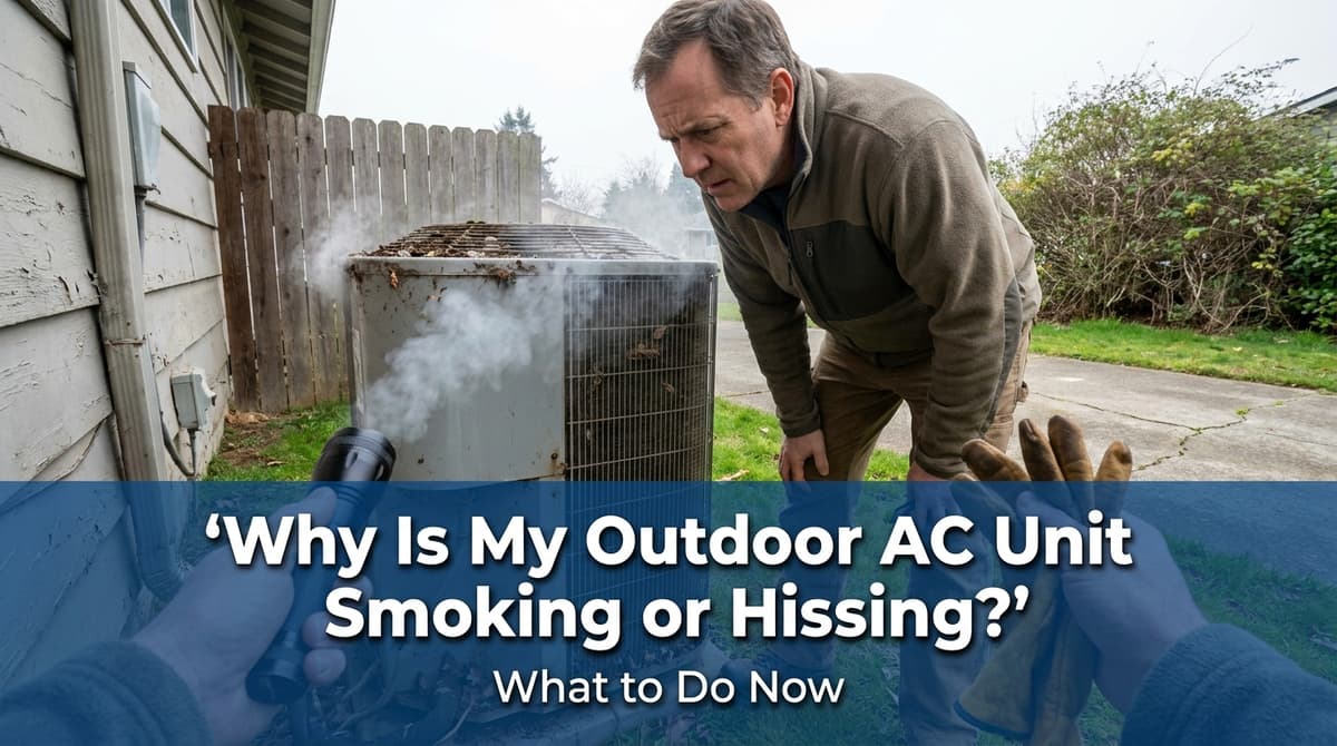 Why Is My Outdoor AC Unit Smoking or Hissing? What to Do Now image